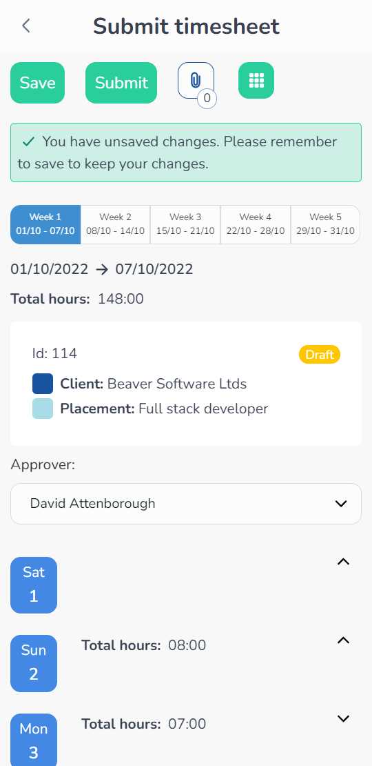 Timesheet Portal Help