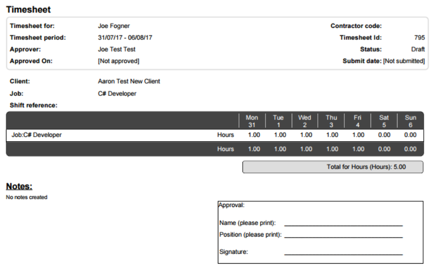 Timesheet Portal Help